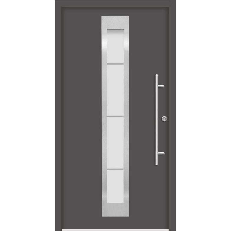 SplenDoor Premium-Haustür Passivedoor Malmo energiesparend anthrazit 100 x 200 cm rechts