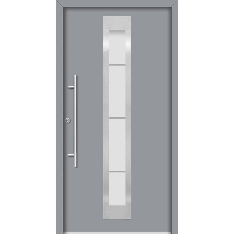 SplenDoor Premium-Haustür Passivedoor Malmo energiesparend grau 100 x 200 cm links