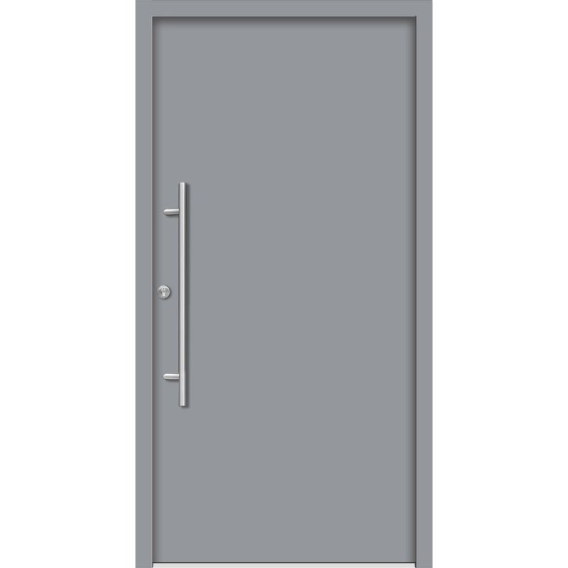 SplenDoor Premium-Haustür Passivedoor Ribe energiesparend grau 110 x 210 cm links
