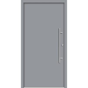 SplenDoor  Premium-Haustür Passivedoor Ribe energiesparend grau 100 x 210 cm rechts