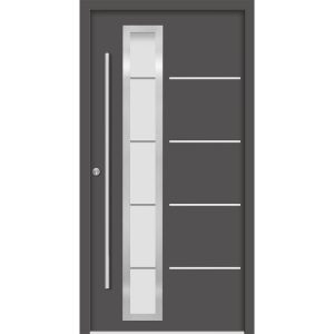 SplenDoor  Premium-Haustür Passivedoor Uppsala energiesparend anthrazit 110 x 210 cm links