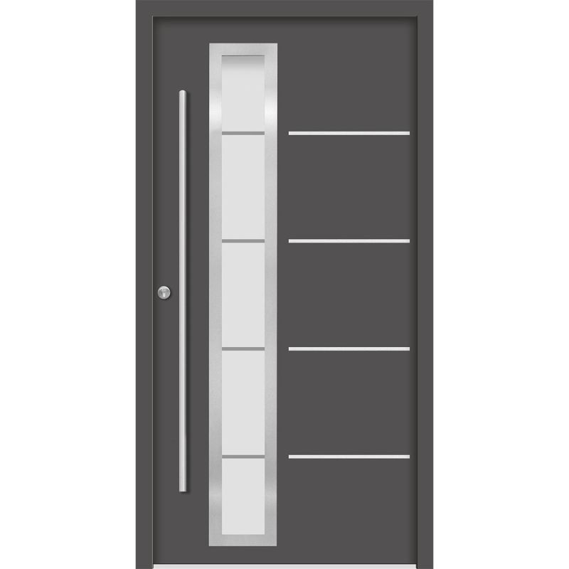 SplenDoor Premium-Haustür Passivedoor Uppsala energiesparend anthrazit 110 x 210 cm links