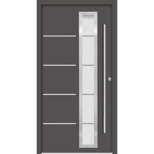 SplenDoor  Premium-Haustür Passivedoor Uppsala energiesparend anthrazit 110 x 210 cm rechts