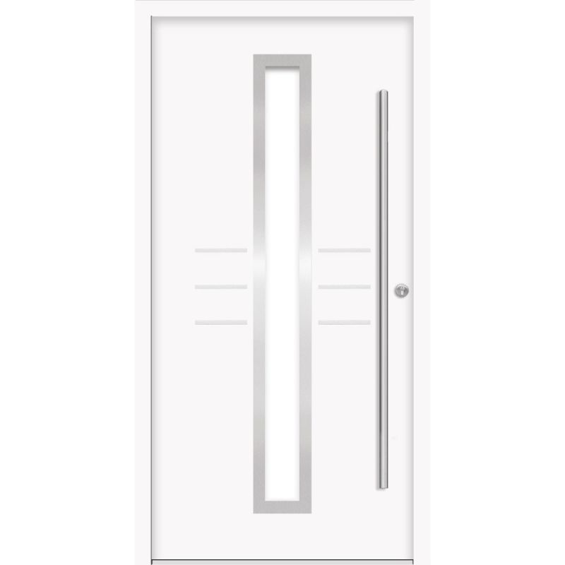 SplenDoor  Premium-Haustür Passivedoor Lund energiesparend weiss 110 x 210 cm rechts