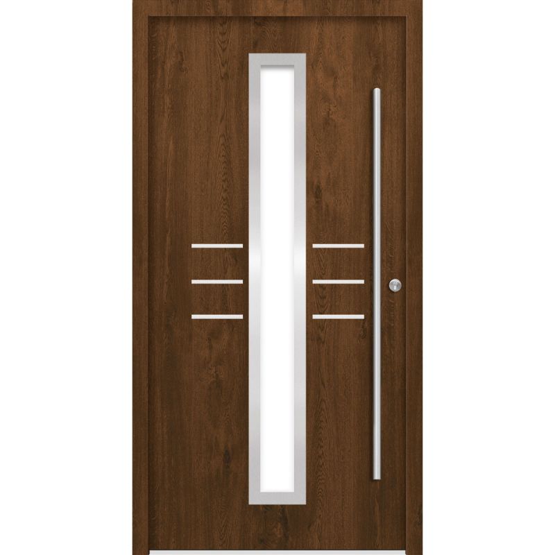 SplenDoor  Premium-Haustür Passivedoor Lund energiesparend nussbaum 110 x 210 cm rechts