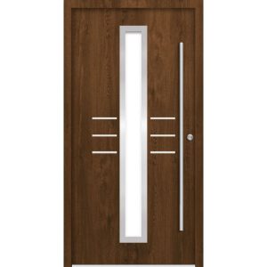 SplenDoor Premium-Haustür Passivedoor Lund energiesparend nussbaum 100 x 210 cm rechts SplenDoor Premium-Haustür Passivedoor Lund energiesparend nussbaum 100 x 210 cm rechts