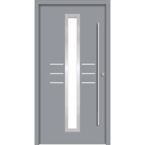 SplenDoor Premium-Haustür Passivedoor Lund energiesparend grau 100 x 200 cm rechts SplenDoor Premium-Haustür Passivedoor Lund energiesparend grau 100 x 200 cm rechts