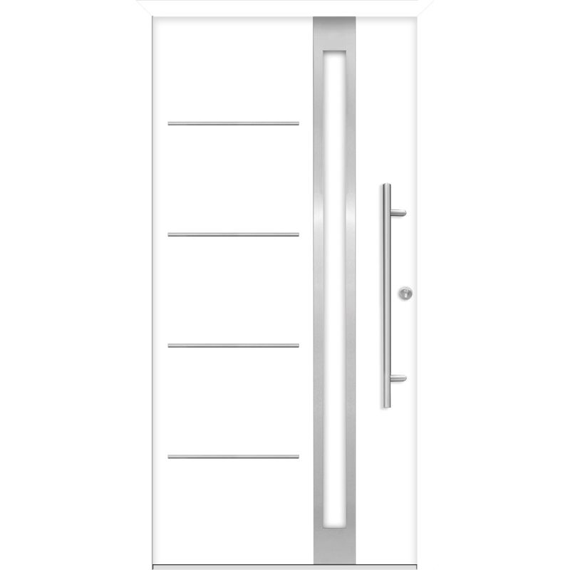 SplenDoor Premium-Haustür Passivedoor Umea energiesparend weiss 110 x 210 cm rechts