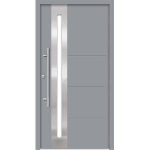 SplenDoor Premium-Haustür Passivedoor Eksjo energiesparend grau 110 x 210 cm links SplenDoor Premium-Haustür Passivedoor Eksjo energiesparend grau 110 x 210 cm links