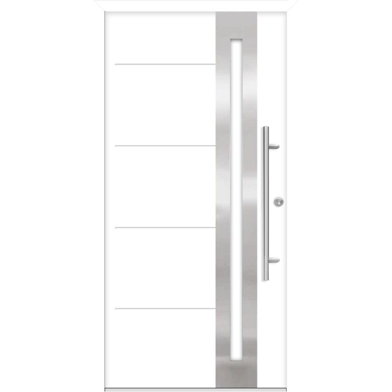 SplenDoor  Premium-Haustür Passivedoor Eksjo energiesparend weiss 100 x 200 cm rechts