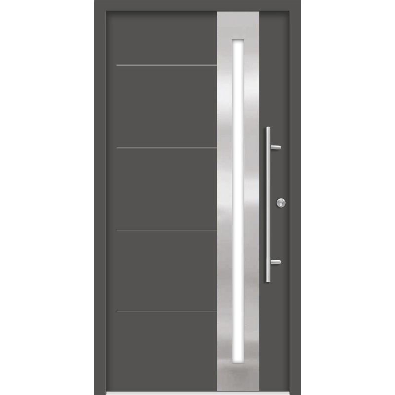 SplenDoor Premium-Haustür Passivedoor Eksjo energiesparend anthrazit 100 x 200 cm rechts