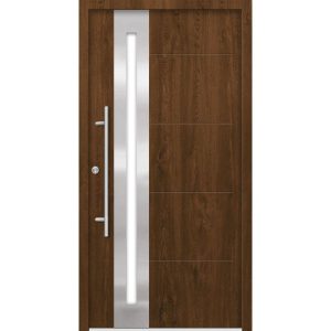 SplenDoor Premium-Haustür Passivedoor Eksjo energiesparend nussbaum 100 x 200 cm links SplenDoor Premium-Haustür Passivedoor Eksjo energiesparend nussbaum 100 x 200 cm links