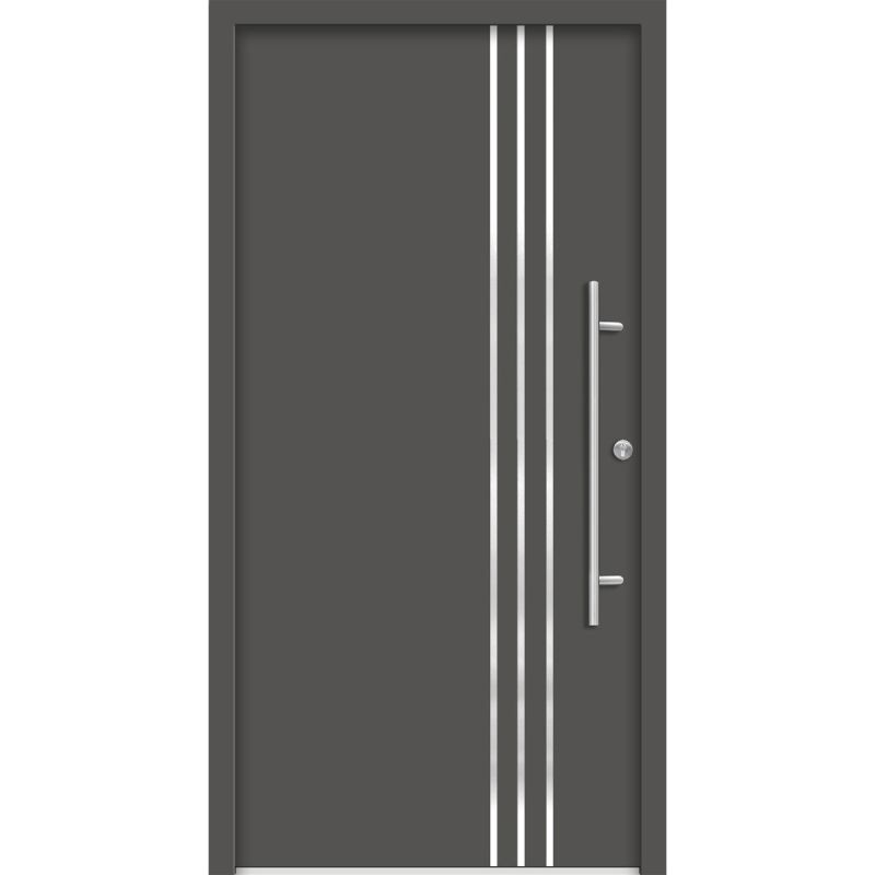 SplenDoor Premium-Haustür Passivedoor Kalmar energiesparend anthrazit 110 x 210 cm rechts
