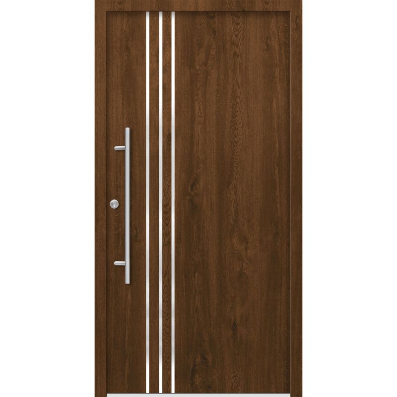 SplenDoor Premium-Haustür Passivedoor Kalmar energiesparend nussbaum 100 x 200 cm links