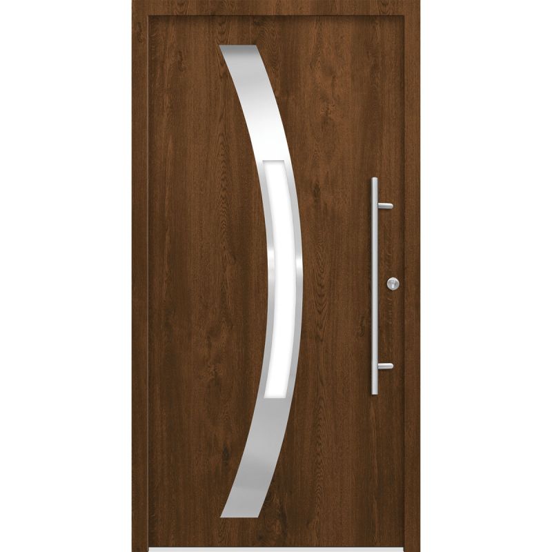 SplenDoor Premium-Haustür Passivedoor Goeteborg energiesparend nussbaum 100 x 200 cm rechts