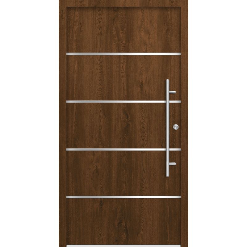 SplenDoor  Premium-Haustür Passivedoor Visby energiesparend nussbaum 110 x 210 cm rechts