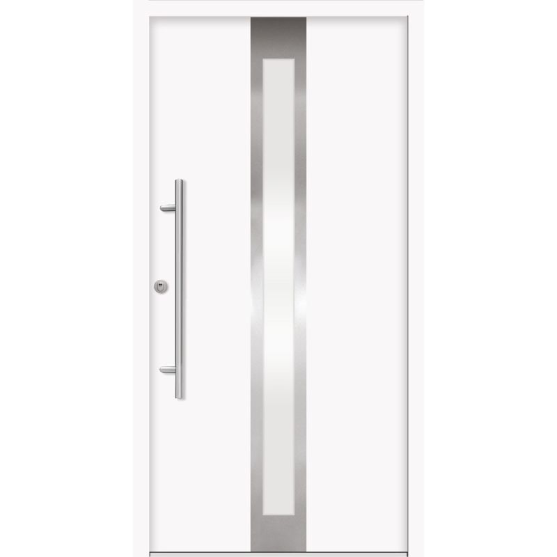 SplenDoor Premium-Haustür Passivedoor Stockholm RC2 energiesparend einbruchsicher weiss 100 x 200 cm links