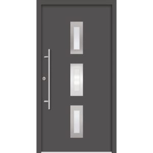 SplenDoor Premium-Haustür Passivedoor Aalborg RC2 energiesparend einbruchsicher anthrazit 110 x 210 cm links SplenDoor Premium-Haustür Passivedoor Aalborg RC2 energiesparend einbruchsicher anthrazit 110 x 210 cm links