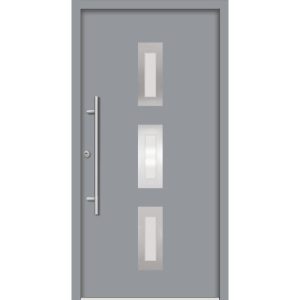 SplenDoor Premium-Haustür Passivedoor Aalborg energiesparend grau 100 x 210 cm links SplenDoor Premium-Haustür Passivedoor Aalborg energiesparend grau 100 x 210 cm links
