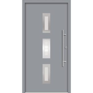SplenDoor Premium-Haustür Passivedoor Aalborg energiesparend grau 100 x 210 cm rechts SplenDoor Premium-Haustür Passivedoor Aalborg energiesparend grau 100 x 210 cm rechts