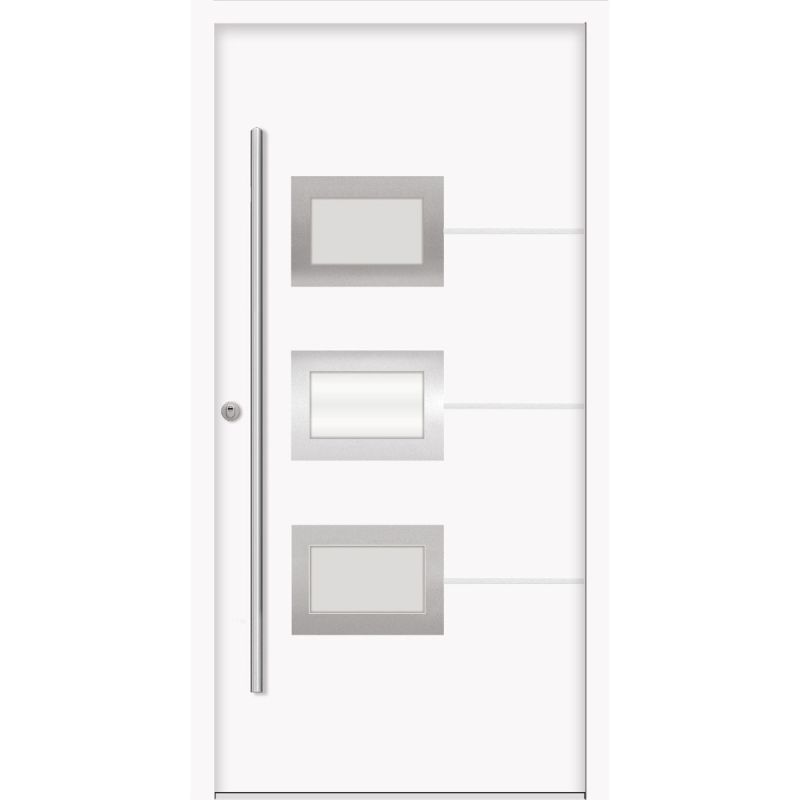 SplenDoor  Premium-Haustür Passivedoor Bergen RC2 energiesparend einbruchsicher weiss 110 x 210 cm links