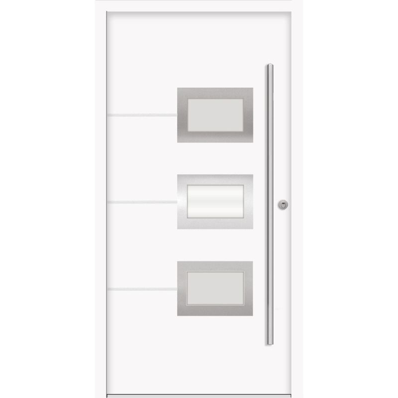 SplenDoor  Premium-Haustür Passivedoor Bergen RC2 energiesparend einbruchsicher weiss 110 x 210 cm rechts