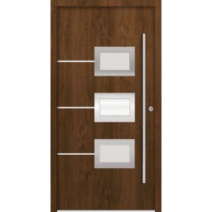 SplenDoor Premium-Haustür Passivedoor Bergen RC2 energiesparend einbruchsicher nussbaum 110 x 210 cm rechts SplenDoor Premium-Haustür Passivedoor Bergen RC2 energiesparend einbruchsicher nussbaum 110 x 210 cm rechts