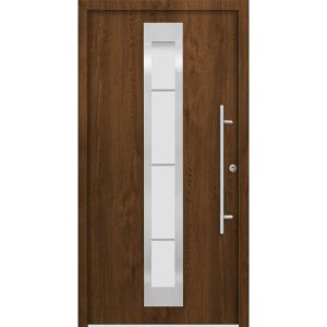 SplenDoor  Premium-Haustür Passivedoor Malmo RC2 energiesparend einbruchsicher nussbaum 110 x 210 cm rechts
