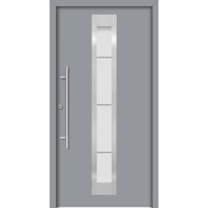SplenDoor  Premium-Haustür Passivedoor Malmo RC2 energiesparend einbruchsicher grau 100 x 200 cm links