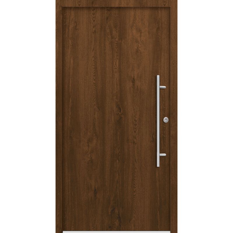 SplenDoor Premium-Haustür Passivedoor Ribe RC2 energiesparend einbruchsicher nussbaum 100 x 210 cm rechts