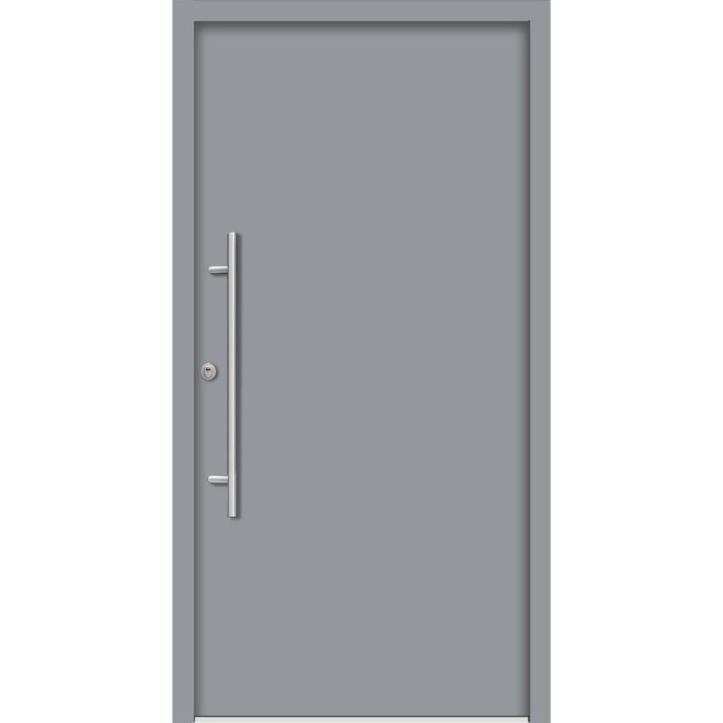 SplenDoor  Premium-Haustür Passivedoor Ribe RC2 energiesparend einbruchsicher grau 100 x 200 cm links
