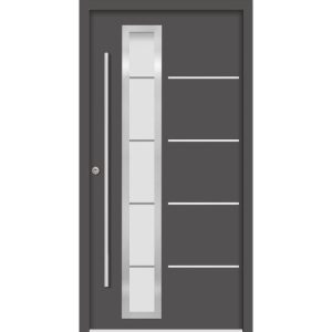 SplenDoor Premium-Haustür Passivedoor Uppsala RC2 energiesparend einbruchsicher anthrazit 110 x 210 cm links SplenDoor Premium-Haustür Passivedoor Uppsala RC2 energiesparend einbruchsicher anthrazit 110 x 210 cm links