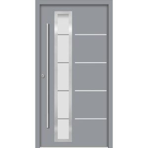 SplenDoor Premium-Haustür Passivedoor Uppsala RC2 energiesparend einbruchsicher grau 110 x 210 cm links SplenDoor Premium-Haustür Passivedoor Uppsala RC2 energiesparend einbruchsicher grau 110 x 210 cm links