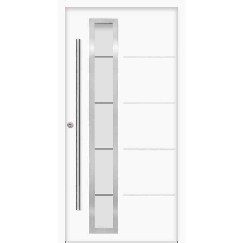 SplenDoor Premium-Haustür Passivedoor Uppsala RC2 energiesparend einbruchsicher weiss 100 x 210 cm links