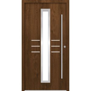 SplenDoor Premium-Haustür Passivedoor Lund RC2 energiesparend einbruchsicher nussbaum 100 x 210 cm rechts SplenDoor Premium-Haustür Passivedoor Lund RC2 energiesparend einbruchsicher nussbaum 100 x 210 cm rechts
