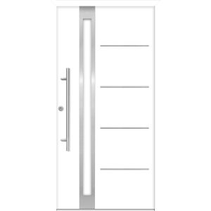 SplenDoor  Premium-Haustür Passivedoor Umea RC2 energiesparend einbruchsicher weiss 110 x 210 cm links