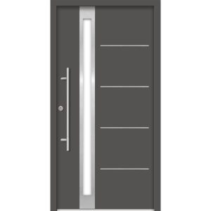 SplenDoor  Premium-Haustür Passivedoor Umea RC2 energiesparend einbruchsicher anthrazit 110 x 210 cm links