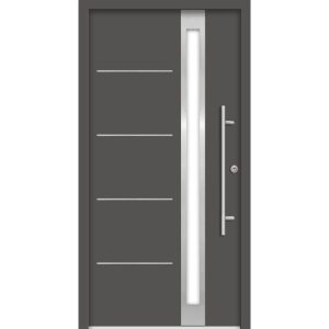 SplenDoor  Premium-Haustür Passivedoor Umea RC2 energiesparend einbruchsicher anthrazit 110 x 210 cm rechts