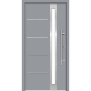 SplenDoor  Premium-Haustür Passivedoor Umea RC2 energiesparend einbruchsicher grau 100 x 200 cm rechts
