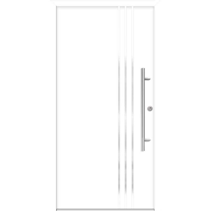 SplenDoor  Premium-Haustür Passivedoor Kalmar RC2 energiesparend einbruchsicher weiss 110 x 210 cm rechts