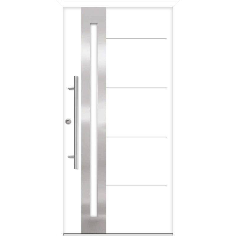 SplenDoor Premium-Haustür Passivedoor Eksjo RC2 energiesparend einbruchsicher weiss 100 x 200 cm links