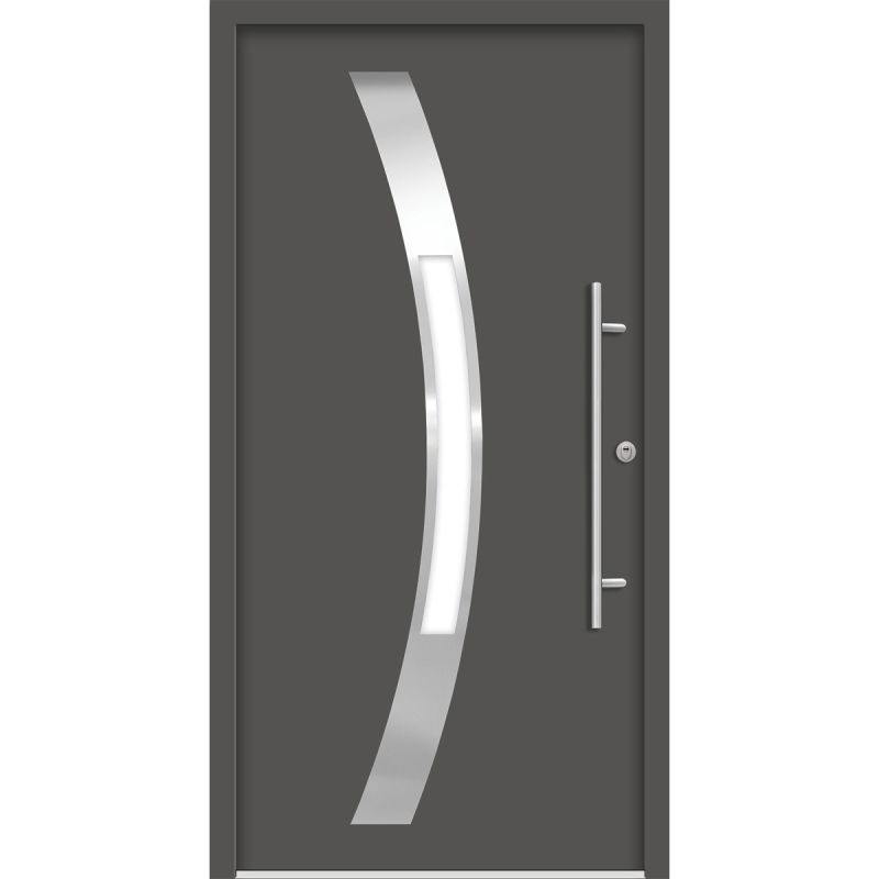 SplenDoor  Premium-Haustür Passivedoor Goeteborg RC2 energiesparend einbruchsicher anthrazit 110 x 210 cm rechts