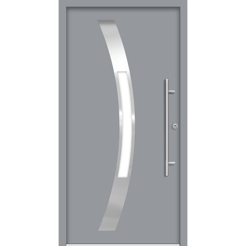 SplenDoor Premium-Haustür Passivedoor Goeteborg RC2 energiesparend einbruchsicher grau 110 x 210 cm rechts