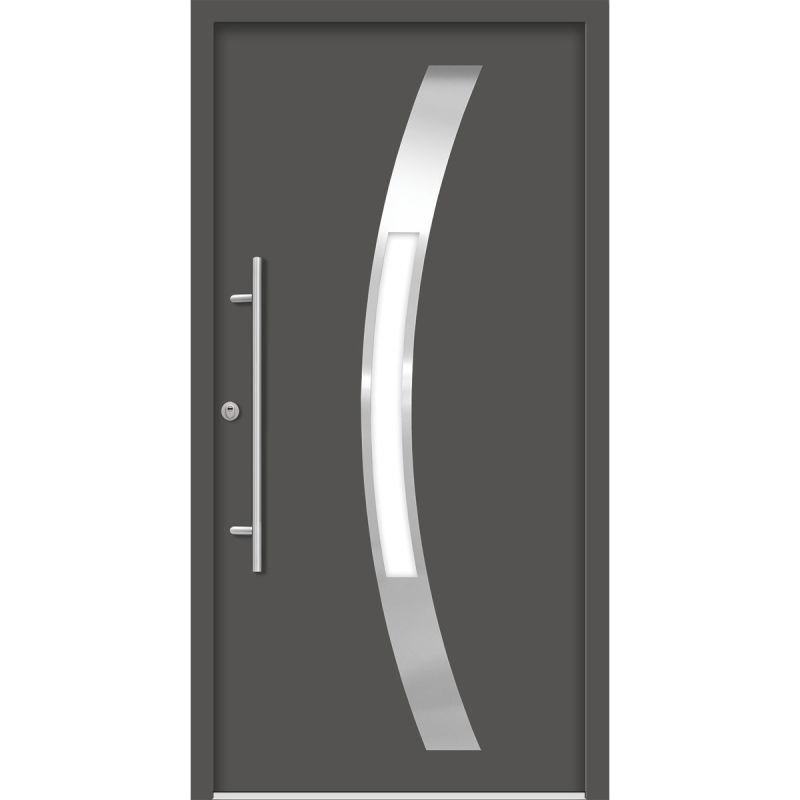 SplenDoor Premium-Haustür Passivedoor Goeteborg RC2 energiesparend einbruchsicher anthrazit 100 x 200 cm links