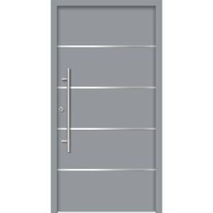 SplenDoor Premium-Haustür Passivedoor Visby RC2 energiesparend einbruchsicher grau 100 x 200 cm links SplenDoor Premium-Haustür Passivedoor Visby RC2 energiesparend einbruchsicher grau 100 x 200 cm links