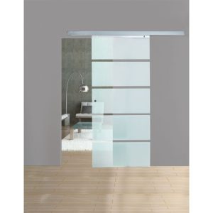 Durabil Glasschiebetür-Set „Edelstahl Open“, 90×208 cm Durabil Glasschiebetür-Set „Edelstahl Open“, 90×208 cm