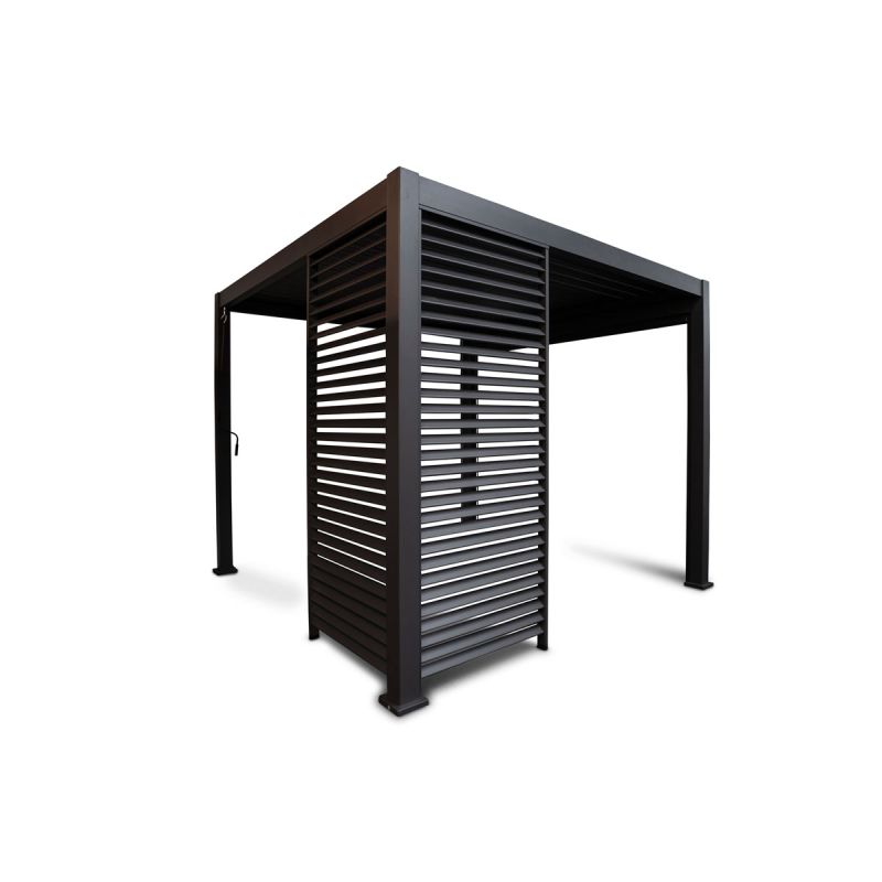 Lamellenwand 400-Serie anthrazit 120 x 240 cm
