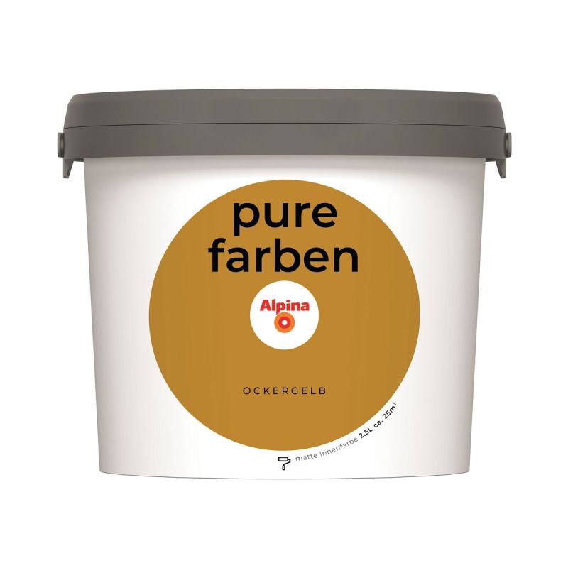 Alpina Innenfarbe pure farben 2,5 L Ockergelb matt