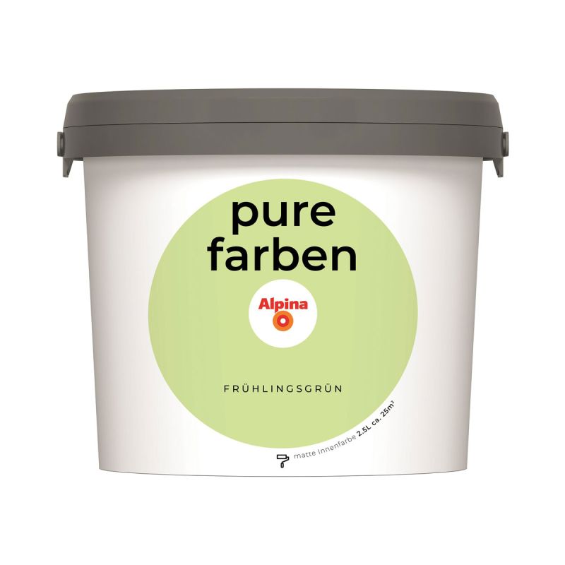 Alpina Innenfarbe pure farben 2,5 L Frühlingsgrün matt