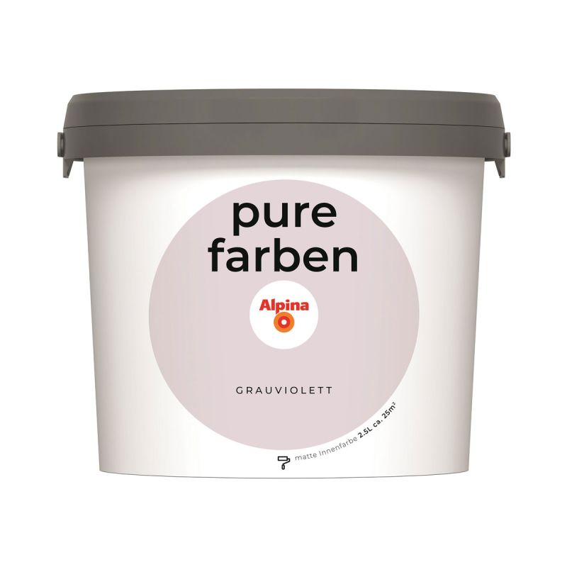 Alpina Innenfarbe pure farben 2,5 L Grauviolett matt